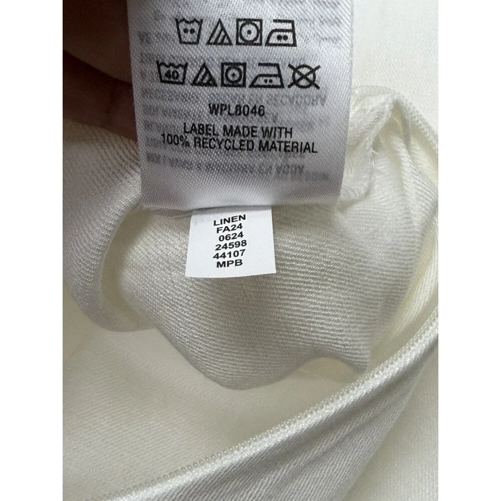Hotel Collection White Linen/Modal Blend 3-Pc. Full/Queen Duvet Set